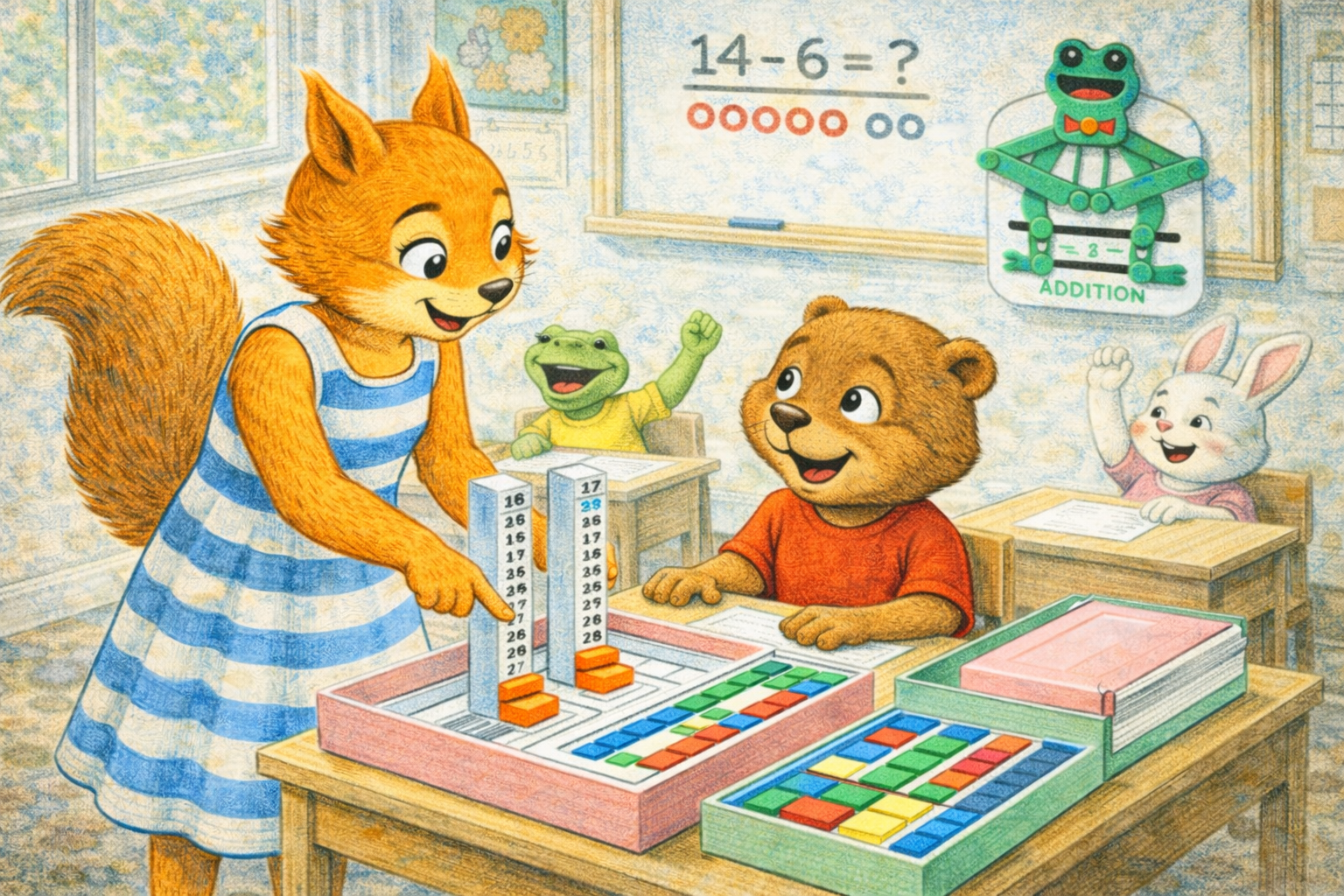 Hörnchen Nage im Klassenzimmer